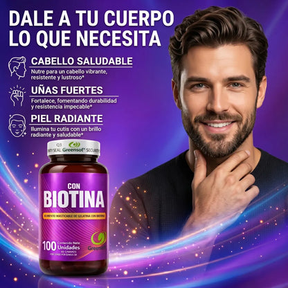 Suplemento Biotina Cápsulas Softgel 1000mcg