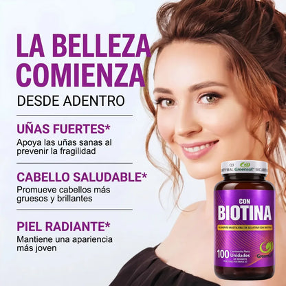 Suplemento Biotina Cápsulas Softgel 1000mcg