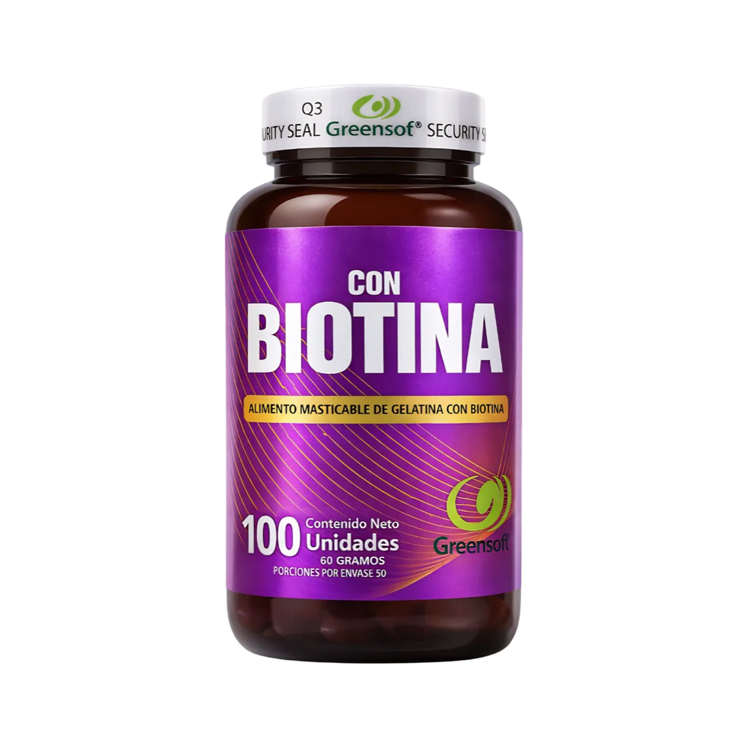 Suplemento Biotina Cápsulas Softgel 1000mcg
